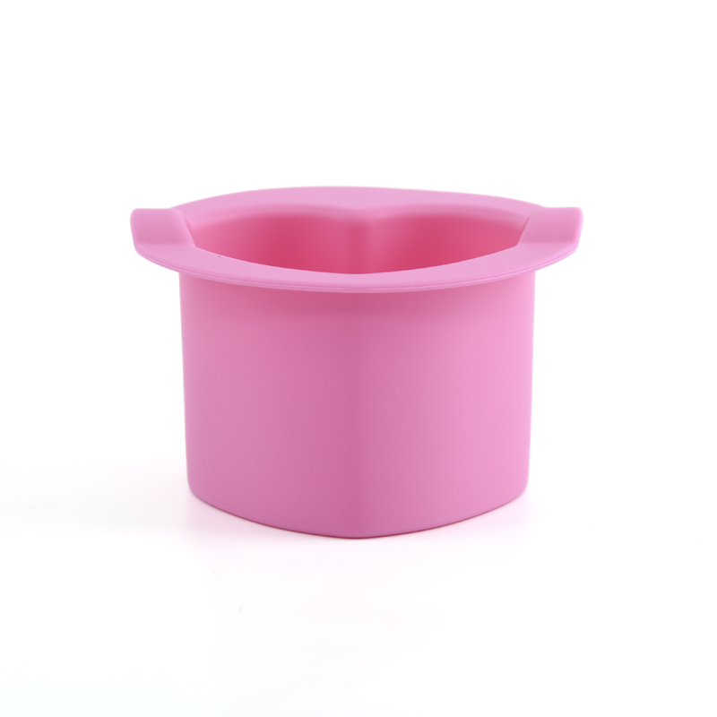 Love Heart Shaped Silicone Wax Pot 200CC -Rose red