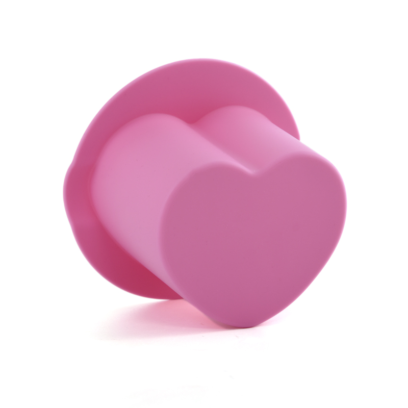 Love Heart Shaped Silicone Wax Pot 200CC -Rose red