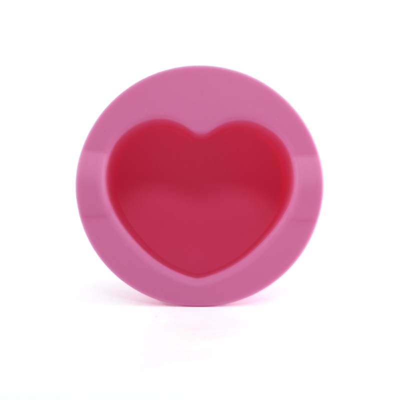 Love Heart Shaped Silicone Wax Pot 200CC -Rose red