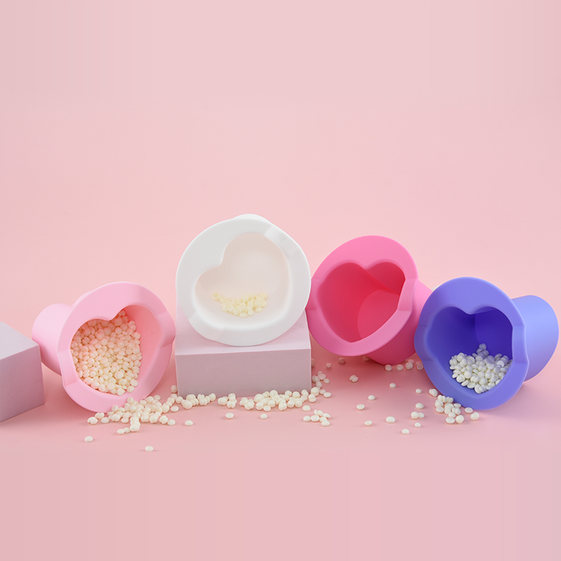 Love Heart Shaped Silicone Wax Pot 200CC -Rose red