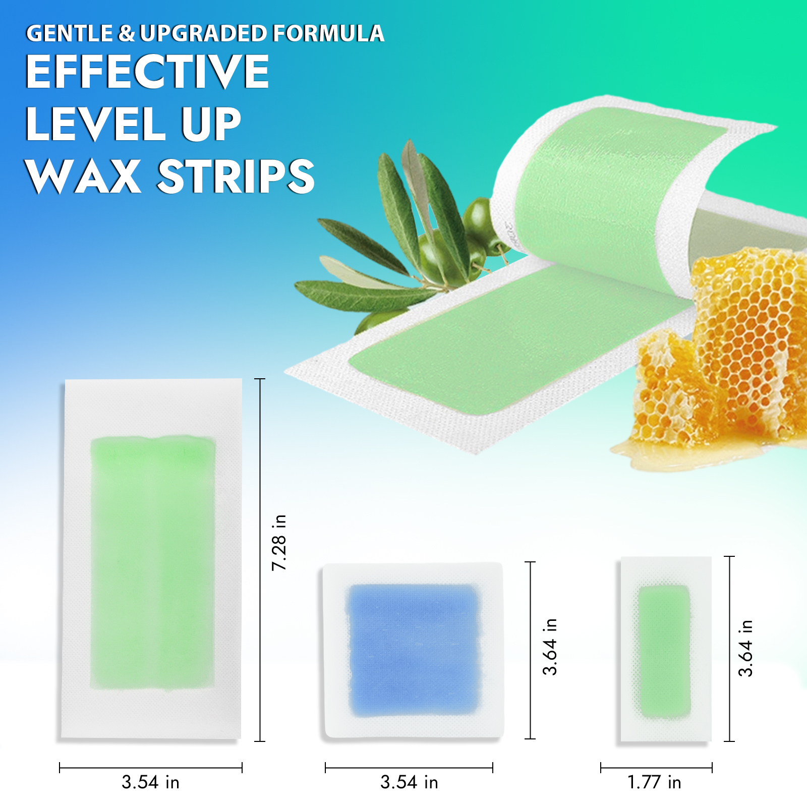 Waxkiss Wax Strips Kit for Women Men 70 Counts 3 Sizes & 12 Pcs Prewax and Afterwax Wipes Ready-to-use Waxing Strips Kit for Hair Removal Home Waxing Kit with Brazilian Wax Strips