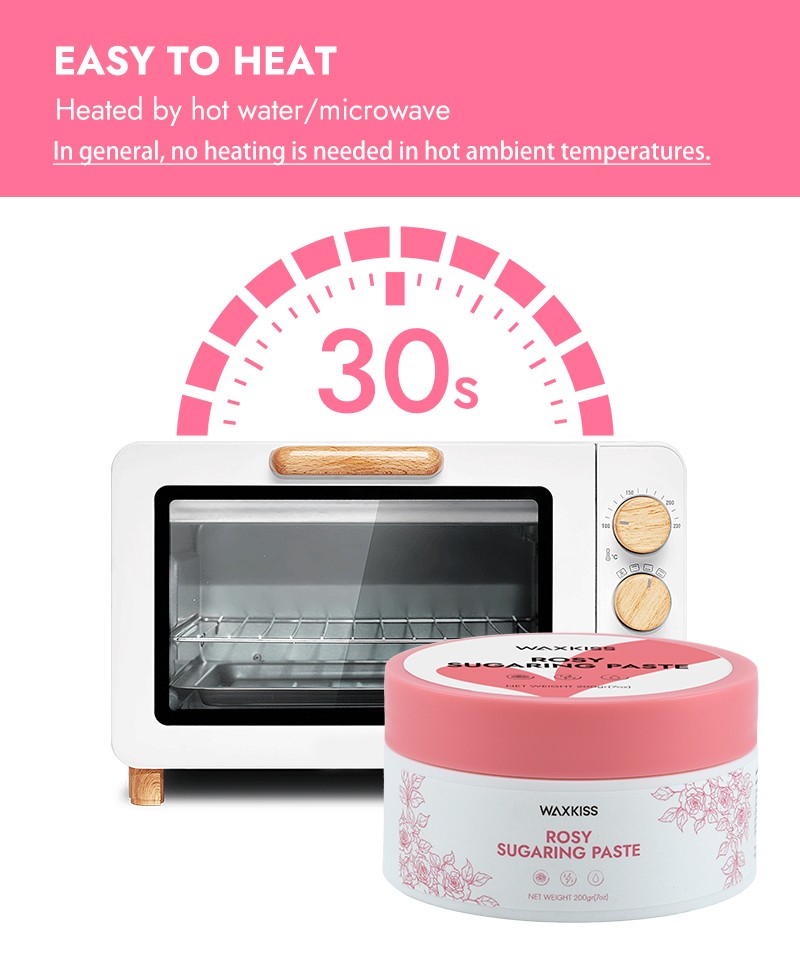 200g Rose Infused Sugar Wax Kit For Hair Removal