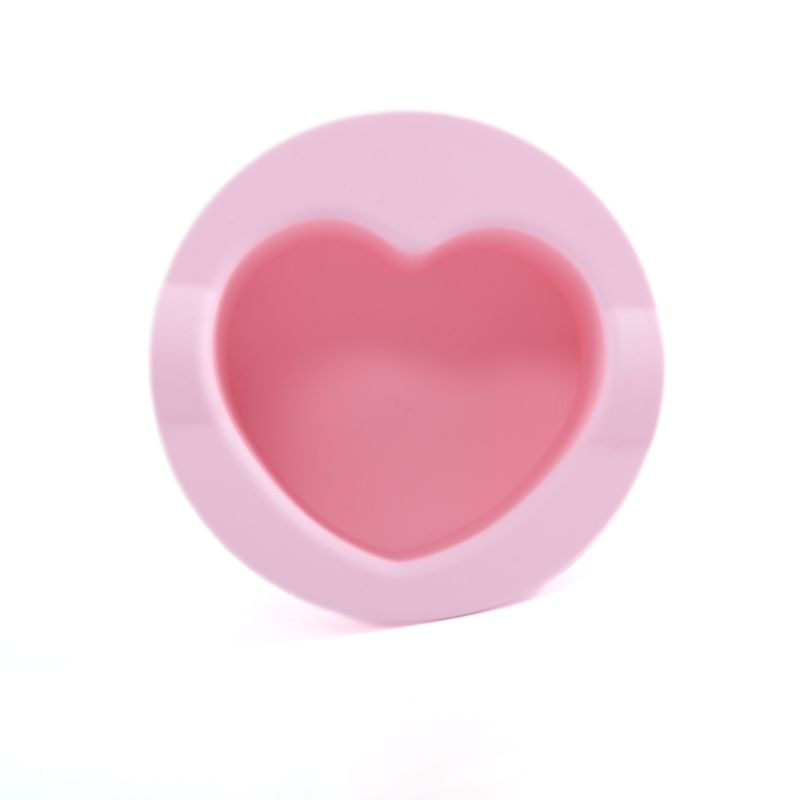 Love Heart Shaped Silicone Wax Pot 200CC -Pink