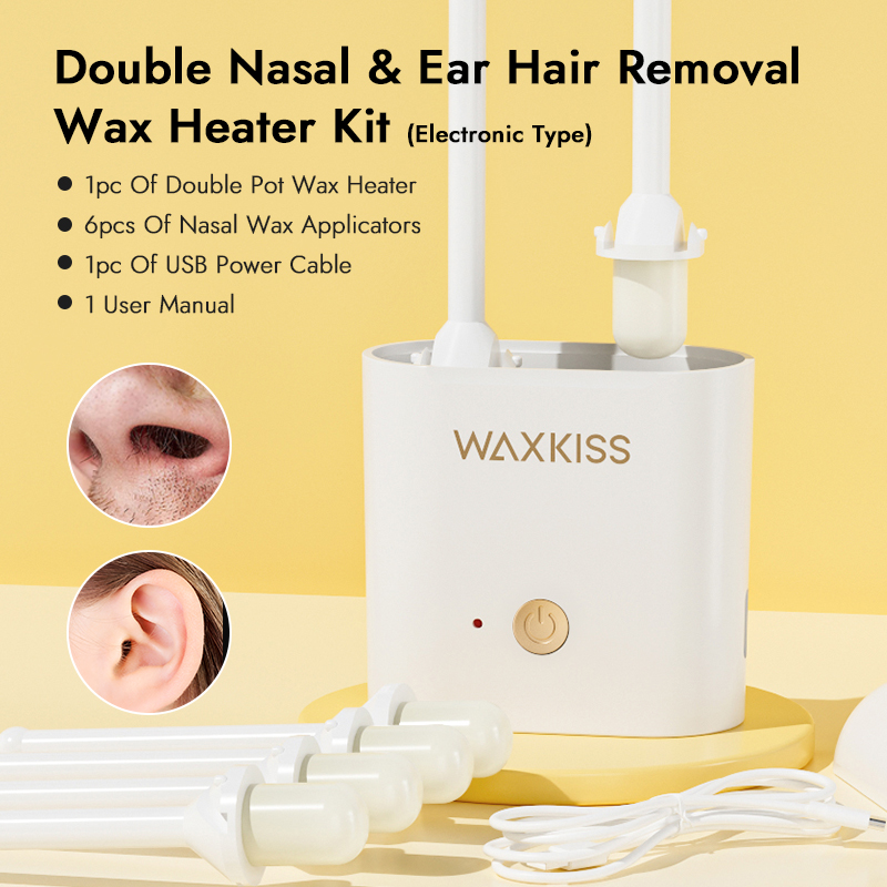 Double Nasal & Ear Hair Removal Wax Heater Kit